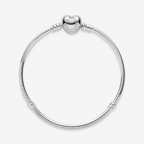 Pandora Moments Snake Chain Armband met Hartsluiting MAAT 18 - 52765