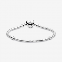 Pandora Moments Snake Chain Armband met Hartsluiting MAAT 19 - 52766