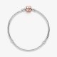 Pandora Moments Snake Chain Armband Sluiting Rosegoud Kleur MAAT 18 - 52778