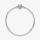 Pandora Moments Snake Chain Armband Sluiting Rosegoud Kleur MAAT 19 - 52779