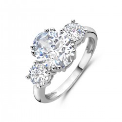 zilveren ring zirkonia - 52984