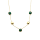14krt collier malachiet 42 + 3 cm - 52985