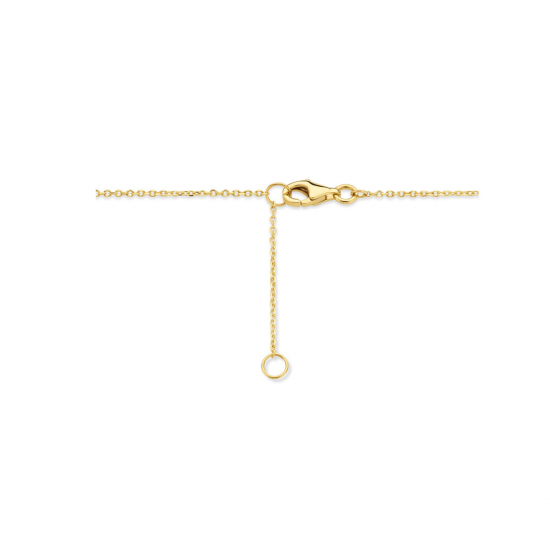 14krt collier malachiet 42 + 3 cm - 52985