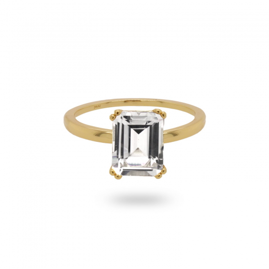 24Kae Inge Ring met stenen zilver verguld 12409Y MAAT 17 - 48583