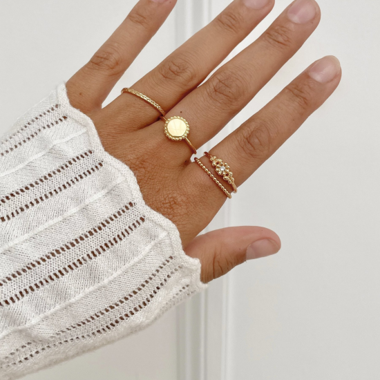 24Kae Ring met muntje zilver verguld 12425Y MAAT 18 - 48593