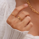 24Kae Ring met bolletjes structuur zilver verguld 12426Y MAAT 16,5 - 48596