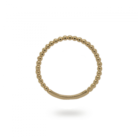 24Kae Ring met bolletjes structuur zilver verguld 12426Y MAAT 16,5 - 48596