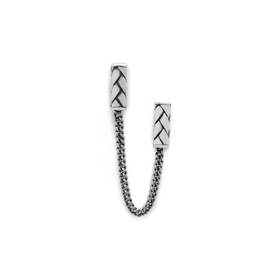 Buddha to Buddha 419ONE George Double Earstud Silver Single Piece - 52536