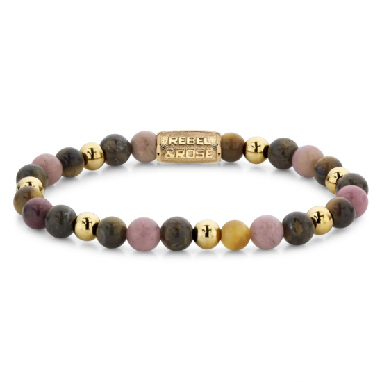Rebel & Rose Armband Winter Glow - 18 ct yellow gold ionplated  RR-60060-G-S 18CM - 53036