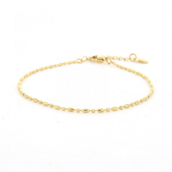 Kalli Kalli armband edelstaal Goudkleur ovaal 1mm MAAT 18-20cm - 48668