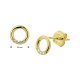 14 krt geelgouden oorknoppen rondje zirkonia 4020692 - 52619