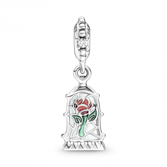 Pandora Disney Belle en het Beest Betoverde Roos Hangende Bedel - 53127