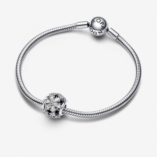Pandora Sparkling Herbarium Cluster Round Charm 792383C01 - 53254