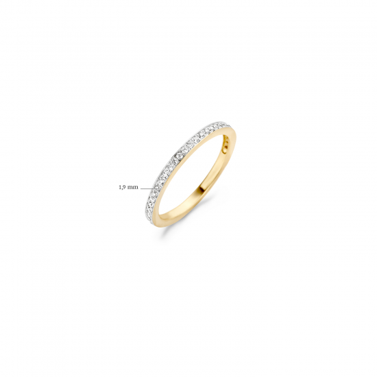 Blush Ring  Geel en Witgoud met zirkonia 1067BZI MAAT 18 - 48901