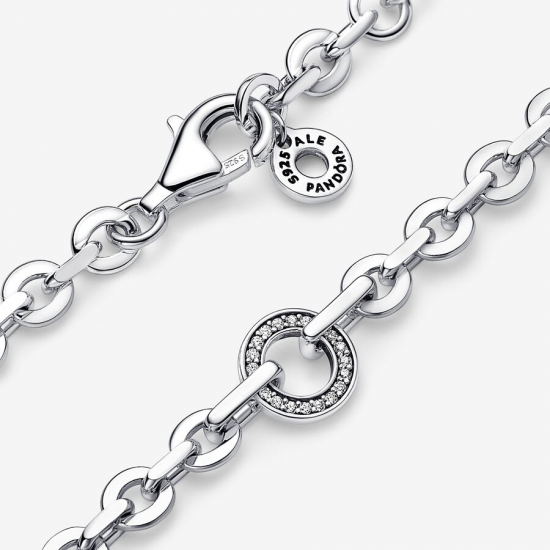 Pandora schakel Armband met zirkonia 592777C01-18 18cm - 53422