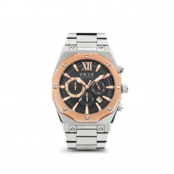 VNDX horloge Wise Man Staal Zilver Rose ms11885-tr - 53426
