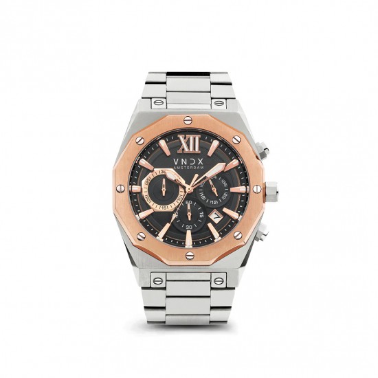 VNDX horloge Wise Man Staal Zilver Rosé ms11885-tr - 53426