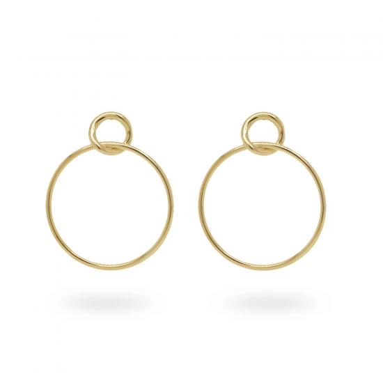 24Kae Statement Oorbellen zilver geelgoud verguld 42409Y - 48919