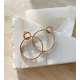 24Kae Statement Oorbellen zilver geelgoud verguld 42409Y - 48919
