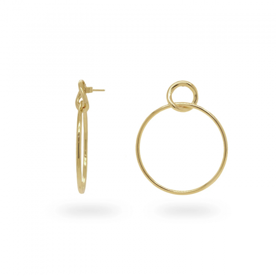 24Kae Statement Oorbellen zilver geelgoud verguld 42409Y - 48919
