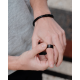 AZE JEWELS IRON SINGLE STRING BLACK-ON-BLACK MAAT 21cm - 48957