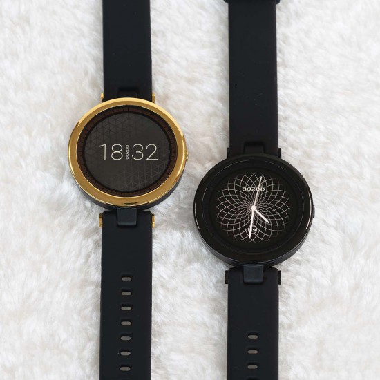 OOZOO Smartwatch Gold watch with black rubber strap 38mm - 49007