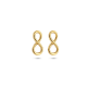 14krt geelgouden oorknoppen infinity - 53480