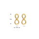 14krt geelgouden oorknoppen infinity - 53480