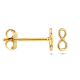 14krt geelgouden oorknoppen infinity - 53480