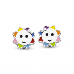 Bellini zilveren kinder oorbellen Zon - 49074