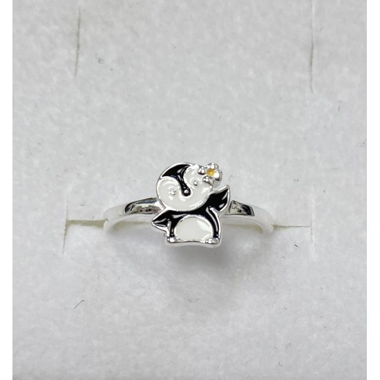 Bellini zilveren kinder Ring Pinguin MAAT 13,5 - 49076