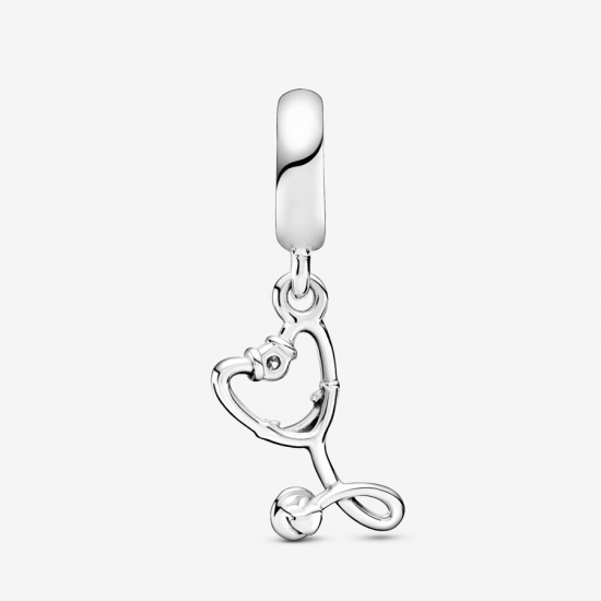 PANDORA Stethoscoop Hart Hangende bedel - 53266