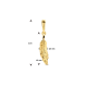 14krt geelgouden hanger veer 4028166 - 53479
