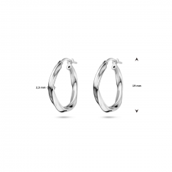 zilveren oorringen gedraaid 2,0 mm - 53485