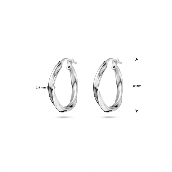 zilveren oorringen gedraaid 2,0 mm - 53485