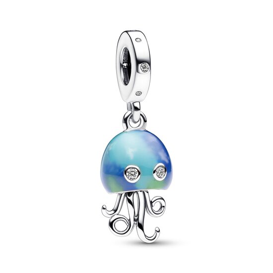 PANDORA 792704C01 Jellyfish sterling silver dangle with zirconia and colour changing enamel - 53533