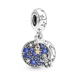 Pandora Kerstman Op De Maan Dubbele Hangende Bedel 769648C01 - 53535
