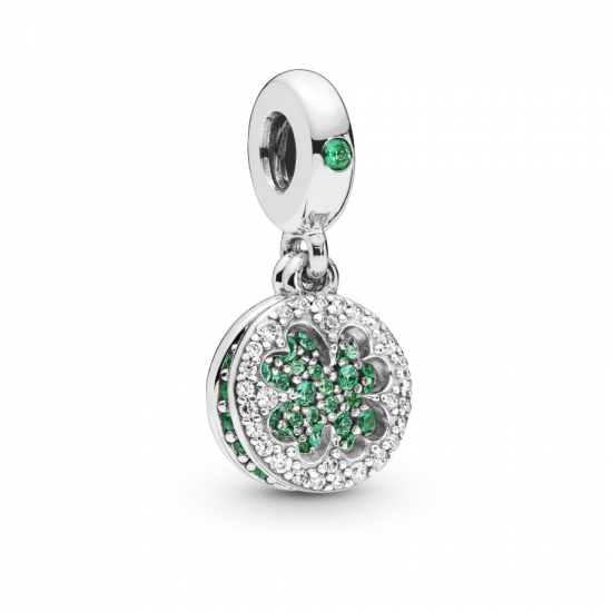 Pandora Klavertjevier Hangende Bedel groene zirkonia 797906NRGMX - 53534