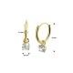 Gouden oorringen met hangers zirkonia 11x1.3mm. - 49143