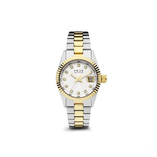 VNDX Amsterdam horloge Dare Devil XS Silver Gold MT43002-02 - 49344