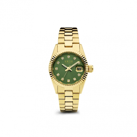 VNDX Amsterdam horloge Dare Devil XS Gold Green 26mm - 49345