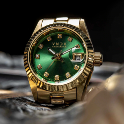 VNDX Amsterdam horloge Dare Devil XS Gold Green 26mm - 49345