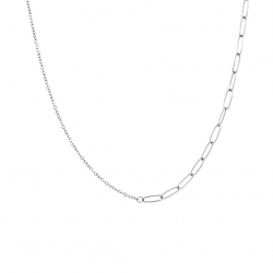 iXXXi Collier Square Slim Zilverkleur MAAT 45 - 50cm - 49321