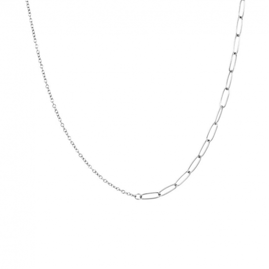 iXXXi Collier Square Slim Zilverkleur MAAT 45 - 50cm - 49321