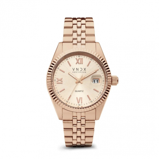 VNDX Amsterdam horloge Dare Devil XL Steel Rose Gold 40mm - 49352