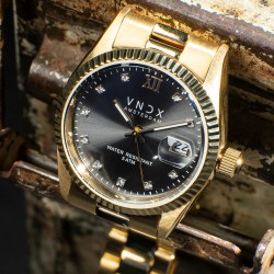VNDX Amsterdam horloge Dare Devil M Gold Grey 36mm - 49355
