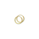 Gouden oorringen vierkante buis 12mm - 49422