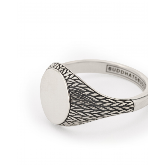 Buddha To Buddha Ellen Signet Ring Silver MAAT 22 - 53795