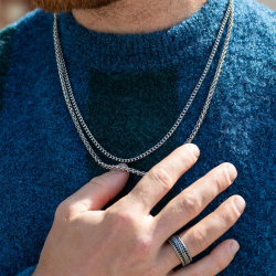 iXXXi MEN NECKLACE FLAT CHAIN MAAT 60cm - 53853