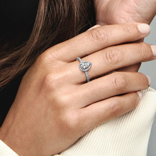 Pandora Zilveren ring met zirkonia kubieke 192835C01-54 maat 17 - 53870